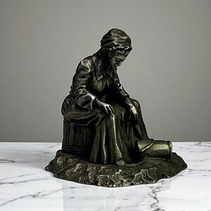 Bucket Brigade The Saturday Evening Post Pewter Figurine By Franklin Mint - 1981